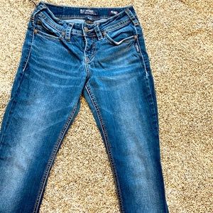 Women's silver jeans